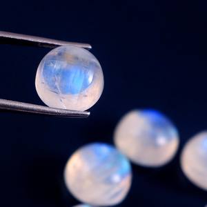 พลอยทรงกลมมูนสโตนสีรุ้งพลอยปรับเทียบขนาด8X8มม.,สำหรับทำเครื่องประดับ - Product Image 2