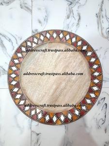 Bandeja decorativa para servir Chocolate con incrustaciones de conchas marinas, bandeja con incrustaciones de hueso de estilo marroquí para restaurante, suministro de Hotel, la última bandeja para servir - Product Image 4