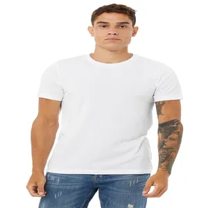 100% Cotton 180 gsm Men Unisex Wholesale OEM Logo Blank Custom plain short sleeve white t shirt T-shirt