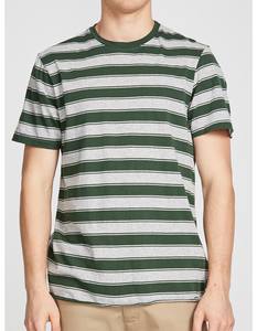 เสื้อยืดคอกลมแขนสั้นลายทางผ้าฝ้ายยืด 100% ระบายอากาศได้ดี เป็นมิตรกับสิ่งแวดล้อม ไม่เป็นขุย สำหรับผู้ชาย (OEM) - Product Image 6