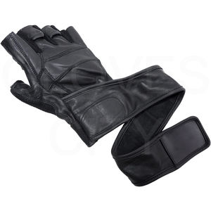 Customizable Half Finger Leather <b>Gym</b> <b>Wrist</b> <b>Wraps</b> and Weightlifting for Adjustable Unisex for Lifting Weights - Product Image 2