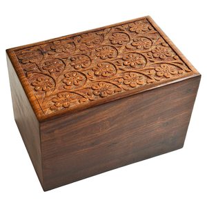 กล่องใส่โกศไม้สำหรับใส่เถ้ากระดูกแข็งแบบเรียบง่ายสำหรับผู้ใหญ่ชายหรือหญิง - Product Image 1