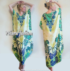 Caftan long imprimé numérique pour tenue décontractée Style de haute qualité et coupe longue cravate 100% coton - Product Image 6