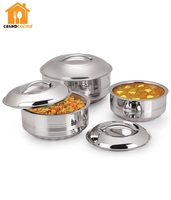 Vente en gros d'usine Articles de cuisine Vaisselle Grande casserole isotherme en acier inoxydable Réchaud alimentaire pour chapati roti