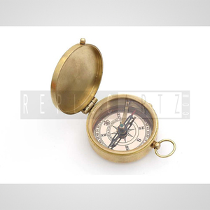 Boussole à ailettes nautique en laiton antique de qualité supérieure avec boîte en bois, instrument de navigation marine vintage, cadeau de mariage, de remise de diplôme, décoration - Product Image 2