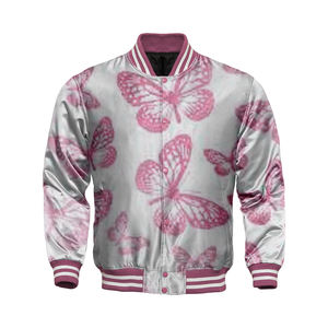 Custom Made <b>Lightweight</b> Satin Nylon Polyester Leather Sheep Breathable <b>Men's</b> Baseball Bomber <b>Jacket</b> Plus Size for <b>Summer</b> Winter - Product Image 3