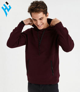Pull à capuche pour hommes, logo personnalisé de haute qualité, surdimensionné, vierge, mode Streetwear, rouge, à la mode, collection - Product Image 1