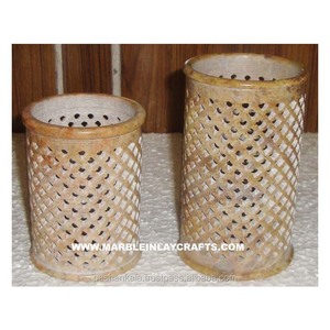 Lampe à bougie en pierre ollaire naturelle pour la décoration - Product Image 1