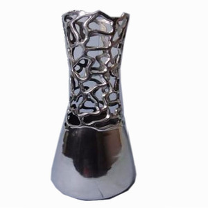 Florero de metal de aluminio fundido Florero de metal de diseño último y único Florero de metal moderno atractivo Florero de metal más vendido - Product Image 1