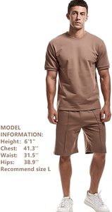 Chándal informal para hombre, ropa de verano, camisetas y pantalones cortos para correr, conjunto deportivo, productos en oferta - Product Image 4