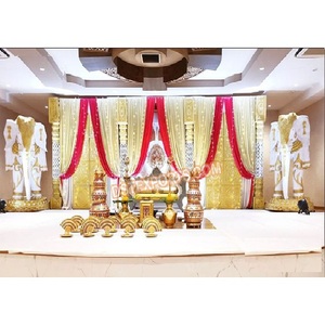 Decoración de escenario para ceremonia de boda, escenario indio de estilo tradicional - Product Image 1