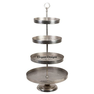 Soporte de pastel con cuentas de cristal y metal con estilo clásico al por mayor herramienta de pastel de mesa hecha a mano de lujo - Product Image 6
