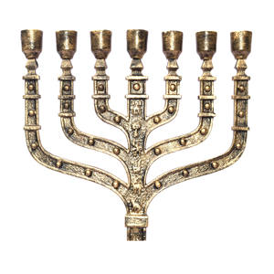 เชิงเทียนสไตล์โบราณ7สาขาทำจากทองเหลืองมีเอกลักษณ์เฉพาะของอิสราเอลที่วางเทียน12เผ่าโคมไฟเชิงเทียนโลหะสำหรับตกแต่งบ้าน - Product Image 3