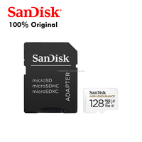 Carte TF SanDisk 100% originale, 100 Mo/s, haute endurance, 128 Go, classe 10, en plastique