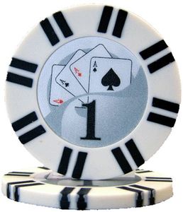 Chip da Poker in argilla da 8 grammo <span class=keywords><strong>serie</strong></span> Twist a 2 strisce - Product Image 2