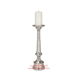 Tall Candlestick Holder Wholesale Price Home Decorative Metal <b>Candle</b> Holder for Decoration Aluminum Casted Silver <b>Candle</b> Stand - Product Image 1