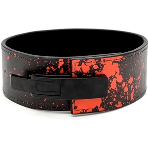 Cinturones de cuero para levantamiento de pesas de cuero genuino unisex con impresión personalizada - Product Image 1