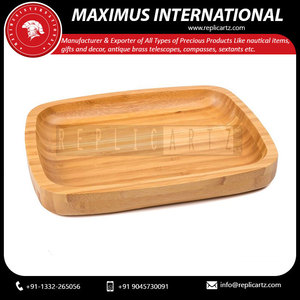 Replicartz IQ-IT-43 Natural Wood Mirror Service Tray with Handles for Eating Coffee Breakfast Afternoon Tea & Decoration - Product Image 4