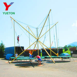 กลางแจ้ง 4 คนเหล็กชุบสังกะสีหลอด <span class=keywords><strong>Bungy</strong></span> Bungee กระโดดแทรมโพลีน - Product Image 2