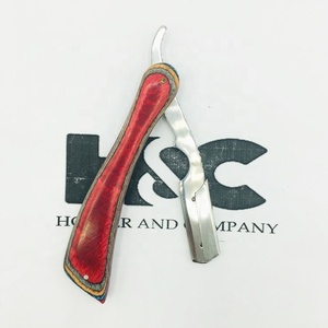 Professional Wooden Handle Barber <b>Razor</b> Multi Color Wood Handle Barber <b>Straight</b> <b>Razor</b> logo Packing High Demand Barber <b>Razors</b> - Product Image 1