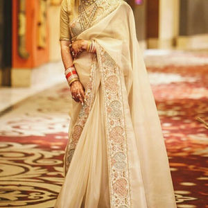 Sari DE BODA pesado elegante y elegante para mujer, Sari de diseñador elegante, ropa de fiesta para novias y Ideal, Sari de diseños tradicionales - Product Image 1