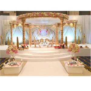 Hermosos nuevos diseños de fibra para interiores para ceremonias de bodas indias Atractiva decoración hindú Mandaps con sillas para eventos Australia - Product Image 1