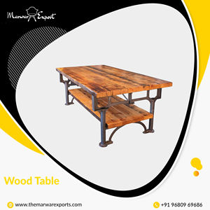 Mesa de madera maciza recuperada con diseño simple para muebles de sala de estar para el hogar - Product Image 2