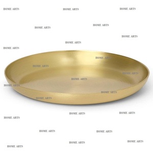 Plato para servir comida de latón de diseño clásico Plato para servir comida de color dorado de calidad superior al precio más barato - Product Image 5