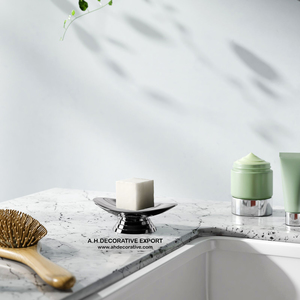 Porte-savon de salle de bain en acier inoxydable, étui décoratif, brillant, pour décoration, toilettes, bureau - Product Image 5