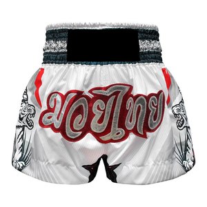กางเกงขาสั้นผู้ชายสำหรับต่อสู้ MMA ยิวยิตสู กีฬาต่อสู้แบบตีลังกา กีฬาคิกบ็อกซิ่ง มวยไทย กางเกงขาสั้นสำหรับฝึกซ้อมไทเกอร์ ซานด้า - Product Image 3