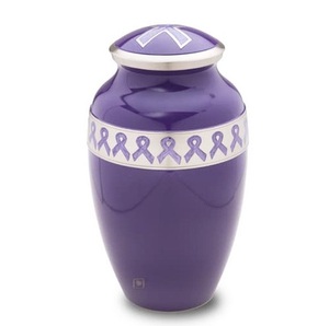 Urne en métal imprimé marbre tacheté pour adultes Capacité de 220 pouces Cu Columbarium de niche Utilisation Fournitures funéraires conçues pour les cendres humaines - Product Image 3