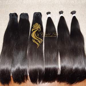 ผมต่อแบบมีกระดูกสีดำย้อมสองชั้นทำจากผมบริสุทธิ์เรมี่เกรด1B - Product Image 1