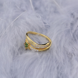 Anillo ajustable de plata de primera ley con circón para mujer, sortija ajustable, plata esterlina 925, Circonia cúbica, zirconia, circonita, zirconita, zirconita, estilo minimalista, turco, hecho a mano - Product Image 4