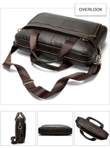 Nouvelle Mode en cuir sac de messager documents épaule en cuir porte-documents hommes Offre Spéciale classique hommes ordinateur portable sac cartable - Product Image 3
