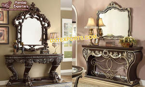 Meubles de chambre à coucher de Style romain, Baroque, élégant et classe, Style français, lit en bois sculpté de Style indien - Product Image 6