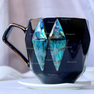 Taza de Té de Labradorita Natural, Taza de Cristal Hecha a Mano para Beber, Taza para Sanación, Meditación, Chakra, Energía, Decoración Espiritual, Regalo - Product Image 5
