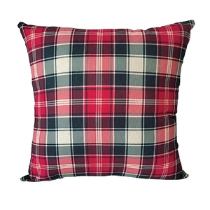 Wholesale Custom Print Rad And Black Checks with Brawn Line Cushion <b>Cover</b> Pillow Cases Embroidery Pillow Case - Product Image 3
