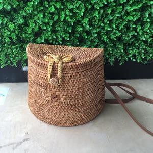 Straw Rattan Wicker <b>Mini</b> <b>Backpack</b> <b>Women</b> Hand Bags - Product Image 1
