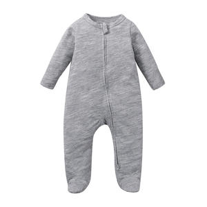 Pelele de bambú de alta calidad para bebé, ropa de algodón orgánico de manga larga, con cremallera - Product Image 6