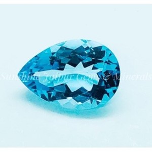 พลอยเทียมทรงหลวมเจียระไนแบบลูกแพร์ยาวสีฟ้าท้องฟ้าธรรมชาติ | 3ถึง100กะรัต - Product Image 1