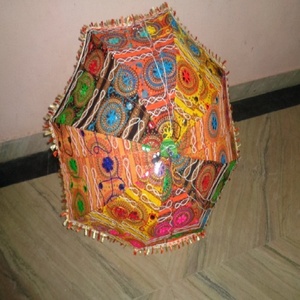 Parapluies et Parasols ronds en patchwork de main en coton coloré pour la décoration de mariage Fournisseur en gros de l'Inde - Product Image 4