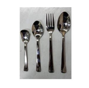 Directamente de fábrica, venta al por mayor, cubiertos de lujo de acero inoxidable, pulido brillante, juego de cubiertos plateado personalizado para mesa de restaurante - Product Image 1