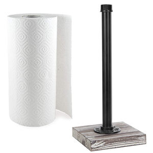 Porte-serviettes en bois et en fer - Product Image 1