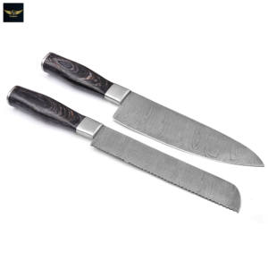 Xyj couteaux de cuisine en acier inoxydable, lame de cuisine avec manche en bois, conception Logo personnalisé - Product Image 2