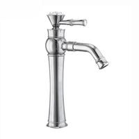 Robinet de lavabo de luxe français STOCCO en or avec poignée en cristal, mitigeur de salle de bain en laiton massif style bambou pour hôtel