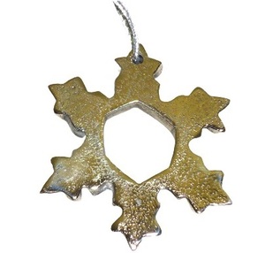 Décoration de noël en ALUMINIUM, flocon de neige en métal, ornement suspendu de noël, décoration de haute qualité - Product Image 1