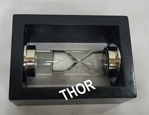 Modern Black Wood and Acrylic Sand Fashion Glass <b>Hourglass</b> Timer Clock Office and Home Decor for Wedding Occasions - Product Image 6