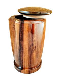 Handmade Wooden Pet <b>Urn</b> Airtight Cremation Jar for Dogs & Small Animals - Product Image 1