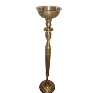 Aluminum Brass <b>Gold</b> Plated <b>Candle</b> <b>Holder</b> <b>Gold</b> Plated Single <b>Candle</b> <b>Holder</b> Home Indoor and Outdoor Decoration Wedding <b>Candle</b> - Product Image 1