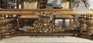 Antique Wooden Crafted Dining Room Furniture Set Luxury Baroque Style Dining Room Furniture Design Luxurious Dining Table Set - Product Image 5